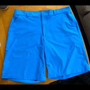 Under Armour Men’s Tech Golf Shorts— Electric Blue— Size 38. Worn twice.